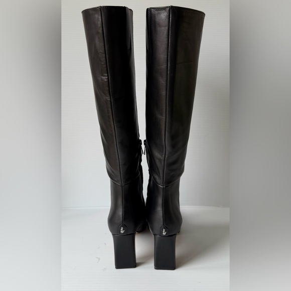 Sam Edelman Leather Boots Sylvia Knee High Black Heeled Boots Women's Size 11 - Picture 4 of 10